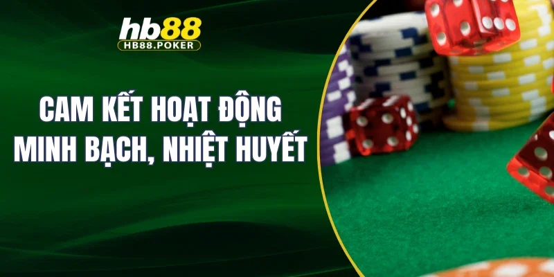 Cam kết hoạt động minh bạch, nhiệt huyết