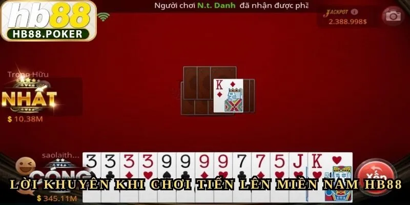 Lời khuyên cho người mới chơi Tiến Lên Miền Nam HB88