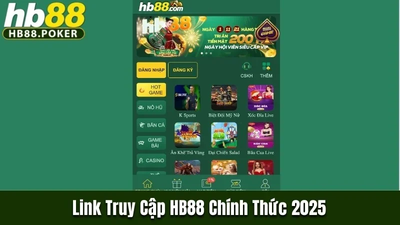 Link truy cập HB88 chính thức 2025
